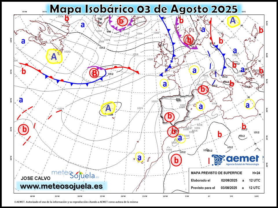 Mapa Isobárico La Rioja. Meteosojuela