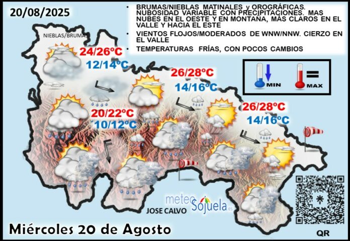 Mapa del tiempo en La Rioja. Meteosojuela Mapa del tiempo en La Rioja. Meteosojuela