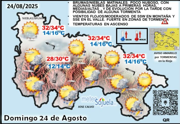 Mapa del tiempo en La Rioja. Meteosojuela Mapa del tiempo en La Rioja. Meteosojuela