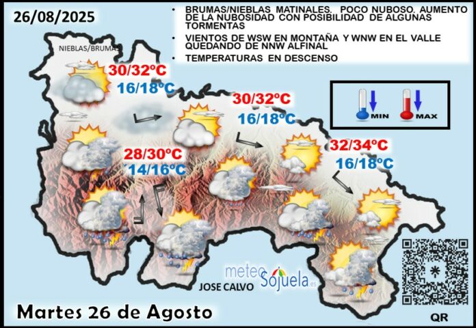 Mapa del tiempo en La Rioja. Meteosojuela Mapa del tiempo en La Rioja. Meteosojuela