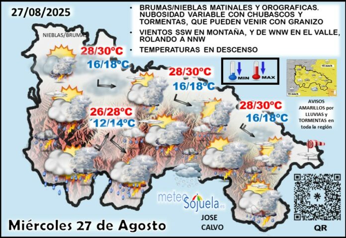 Mapa del tiempo en La Rioja. Meteosojuela Mapa del tiempo en La Rioja. Meteosojuela