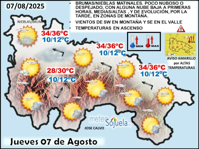 Mapa del tiempo en La Rioja. Meteosojuela Mapa del tiempo en La Rioja. Meteosojuela