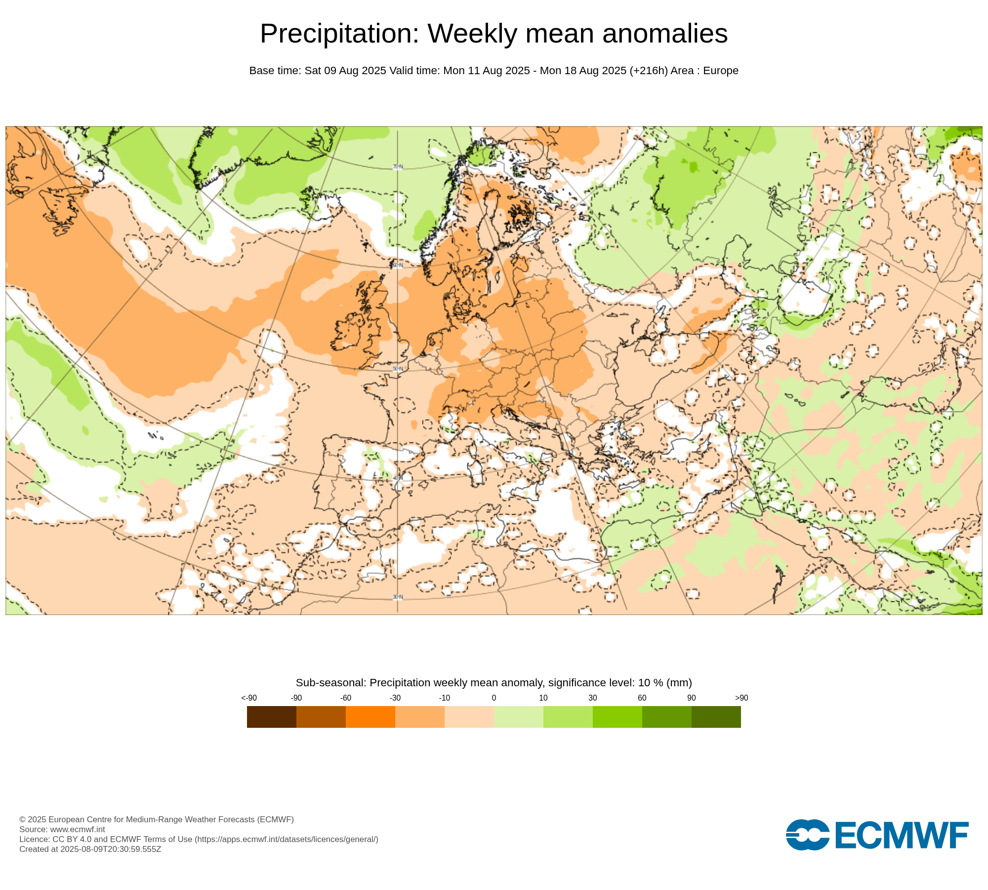 Modelos de Precipitación Agosto 2ª semana ECMWF .Meteosojuela La Rioja