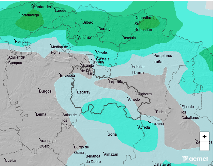 Precipitación Media según AEMET. Meteosojuela La Rioja 18