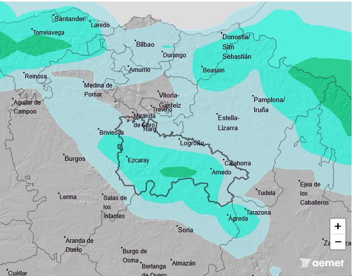 Precipitación Media según AEMET. Meteosojuela La Rioja 26