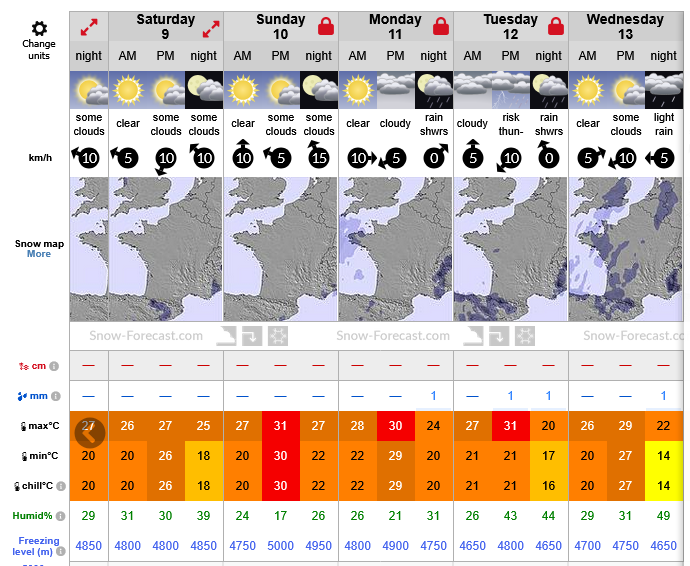 Previsiones tiempo montaña La Rioja Valdezcaray. Meteosojuela La Rioja