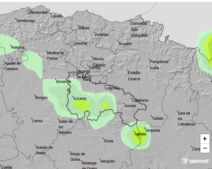 Probabilidad de Precipitación según AEMET. Meteosojuela La Rioja 08