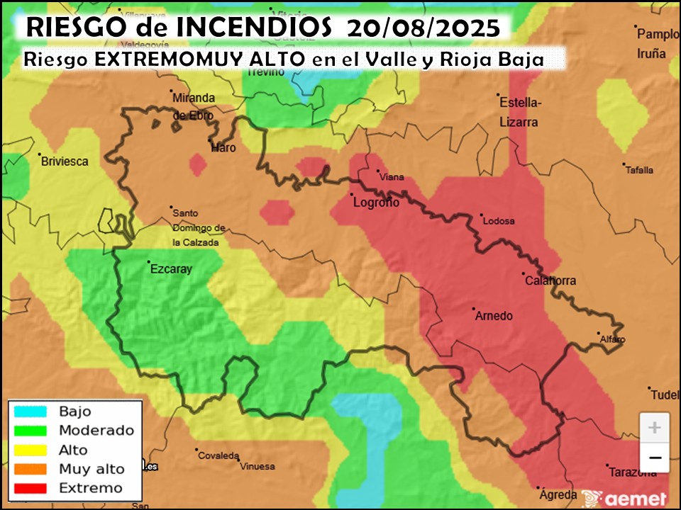 Riesgo de incendios La Rioja