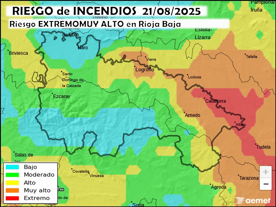 Riesgo de incendios La Rioja