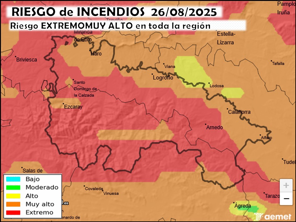 Riesgo de incendios La Rioja