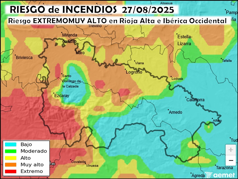 Riesgo de incendios La Rioja
