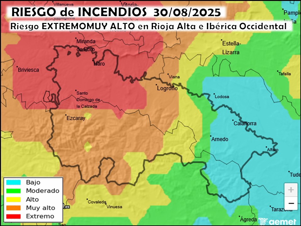 Riesgo de incendios La Rioja