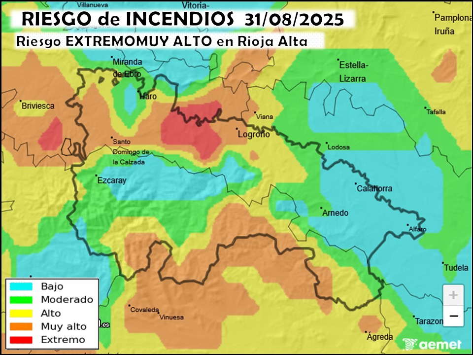 Riesgo de incendios La Rioja