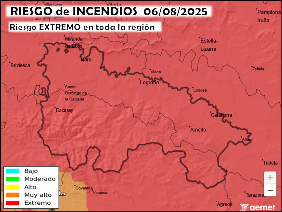 Riesgo de incendios La Rioja