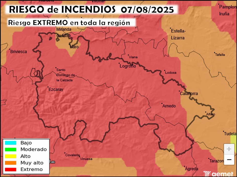 Riesgo de incendios La Rioja