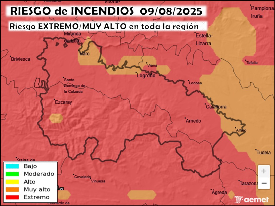 Riesgo de incendios La Rioja