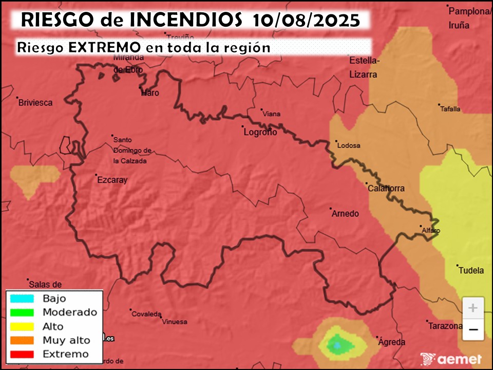 Riesgo de incendios La Rioja