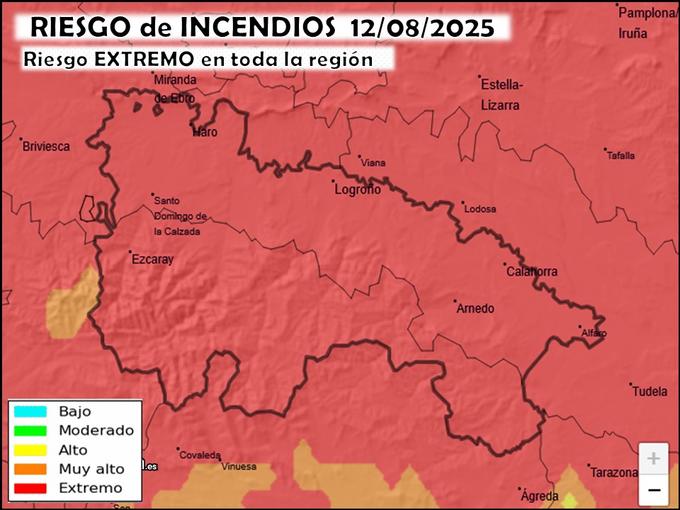 Riesgo de incendios La Rioja