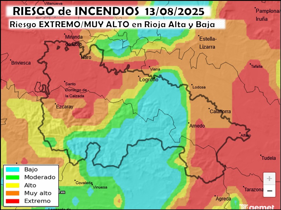 Riesgo de incendios La Rioja
