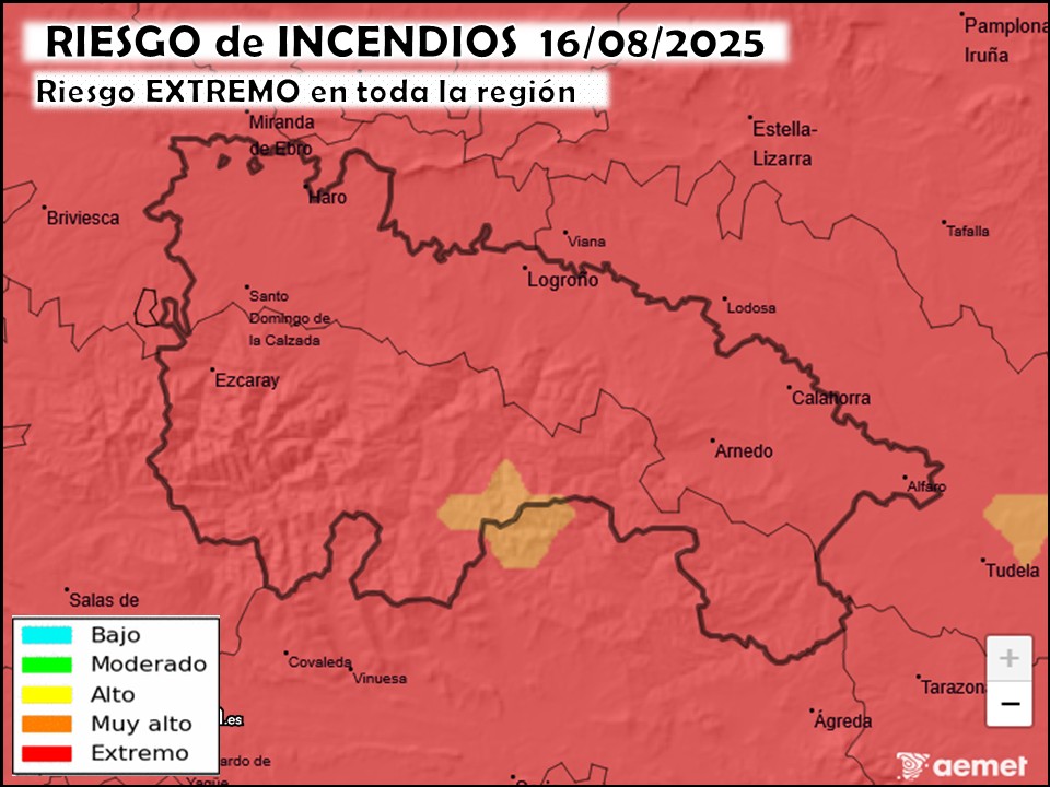 Riesgo de incendios La Rioja