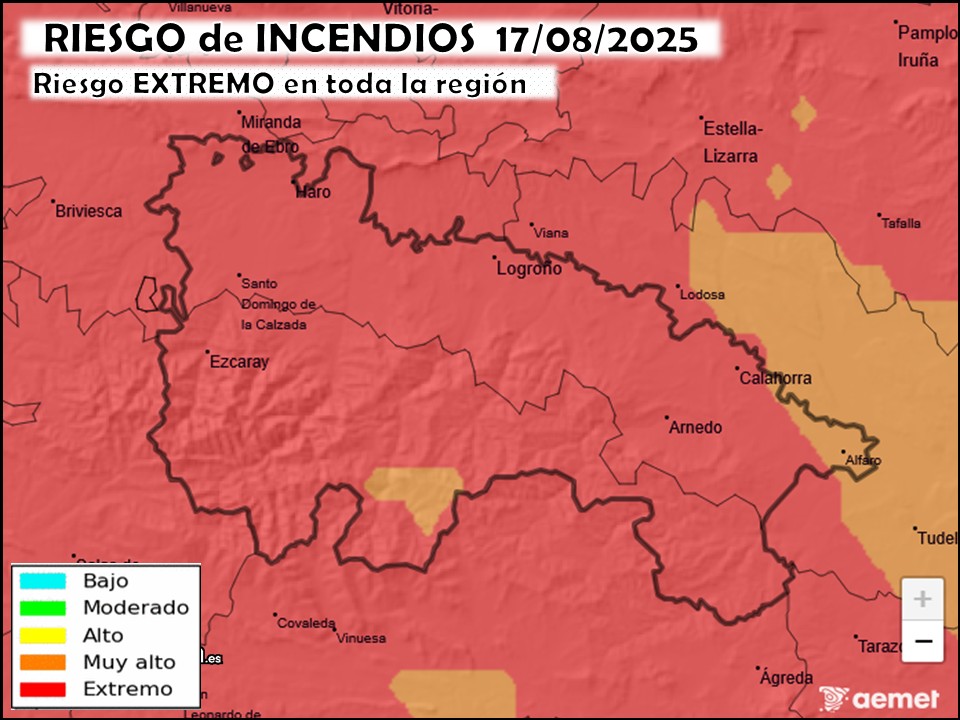 Riesgo de incendios La Rioja