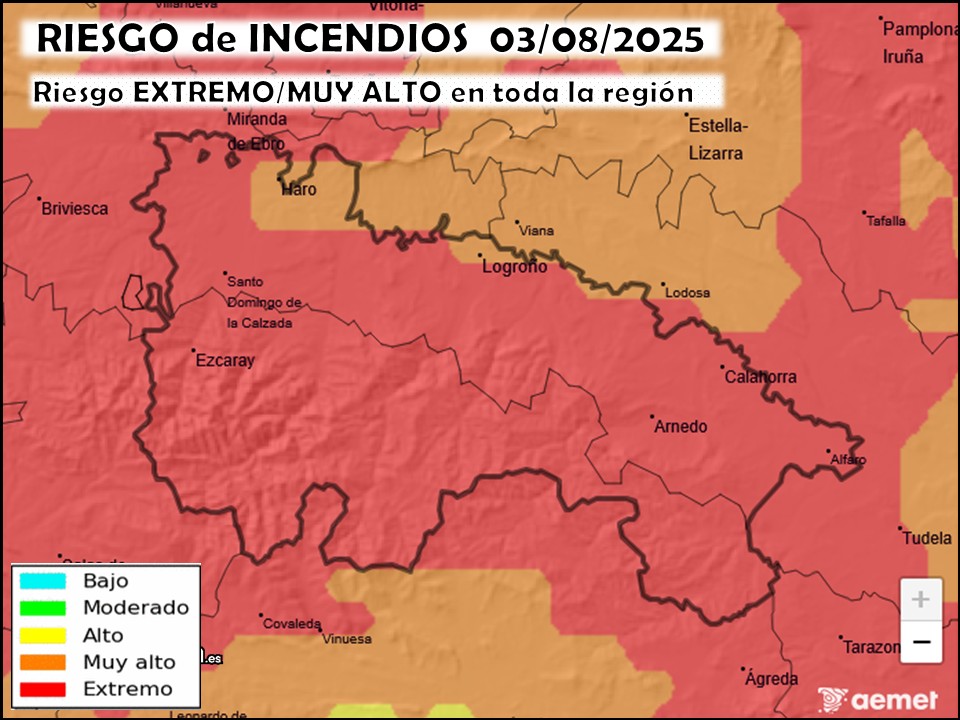 Riesgo de incendios La Rioja