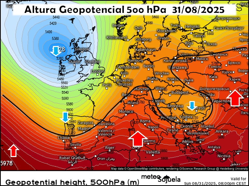 Vaguada en el Nw y Dorsal hacia el Mediterráneo