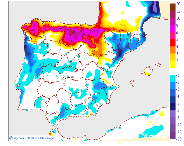 Variación de temperaturas máximas AEMET Meteosojuela 06
