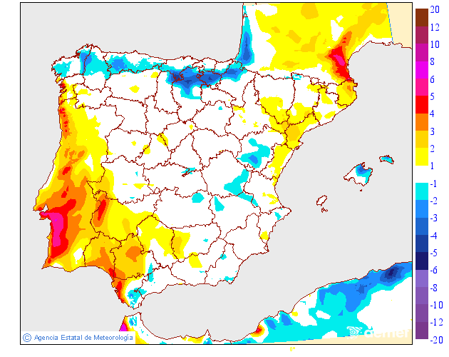 Variación de temperaturas máximas AEMET Meteosojuela 09