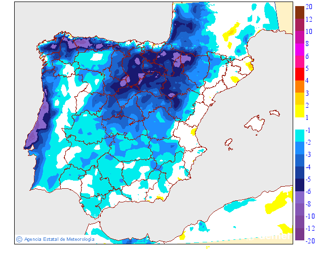 Variación de temperaturas máximas AEMET Meteosojuela 13