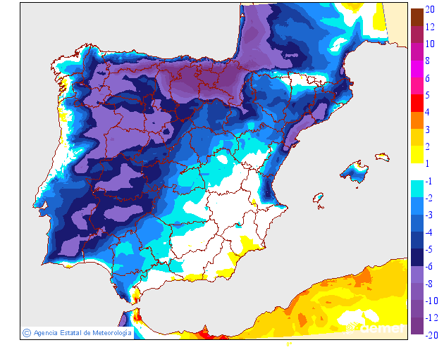 Variación de temperaturas máximas AEMET Meteosojuela 18