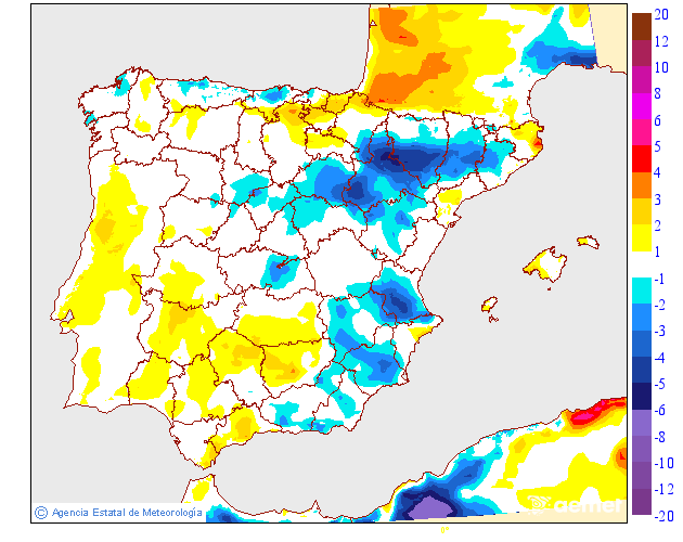 Variación de temperaturas máximas AEMET Meteosojuela 25