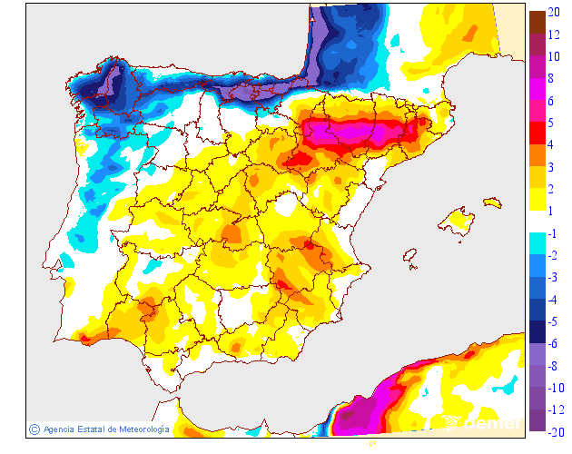 Variación de temperaturas máximas AEMET Meteosojuela 26
