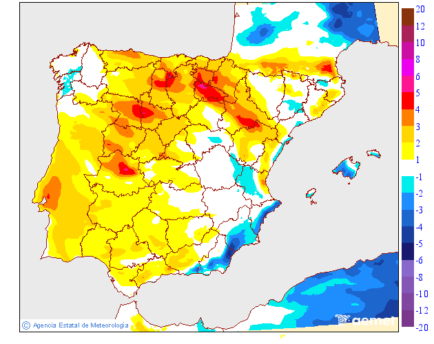 Variación de temperaturas máximas AEMET Meteosojuela 29