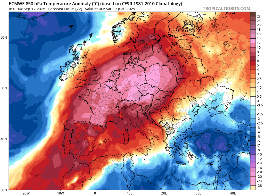 Animación de anomalías de temperaturas 850hPa .Meteosojuela La Rioja