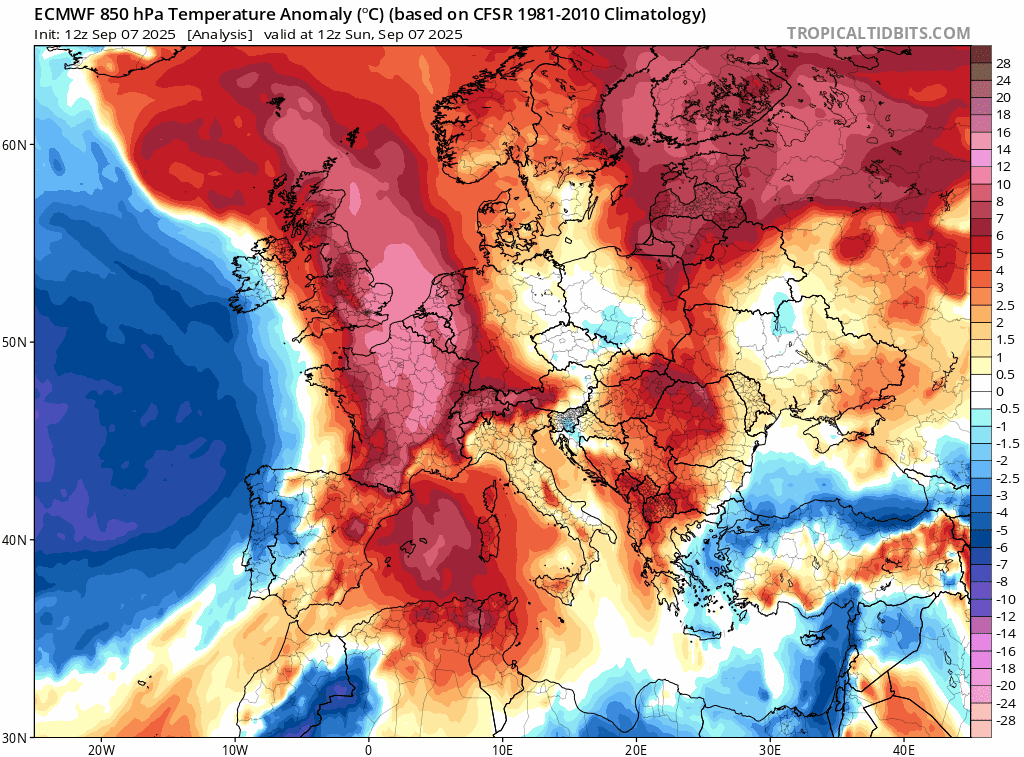 Animación de anomalías de temperaturas 850hPa .Meteosojuela La Rioja