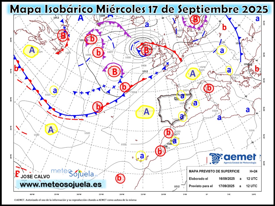Mapa Isobárico La Rioja. Meteosojuela