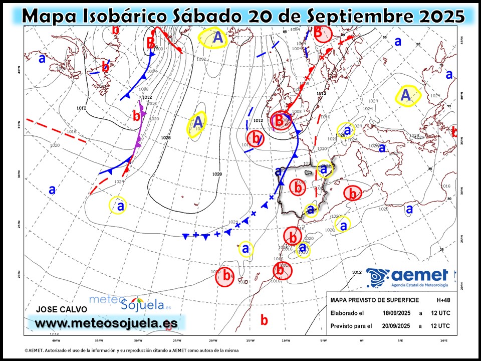 Mapa Isobárico La Rioja. Meteosojuela
