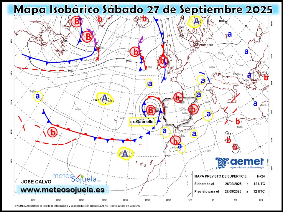 Mapa Isobárico La Rioja. Meteosojuela