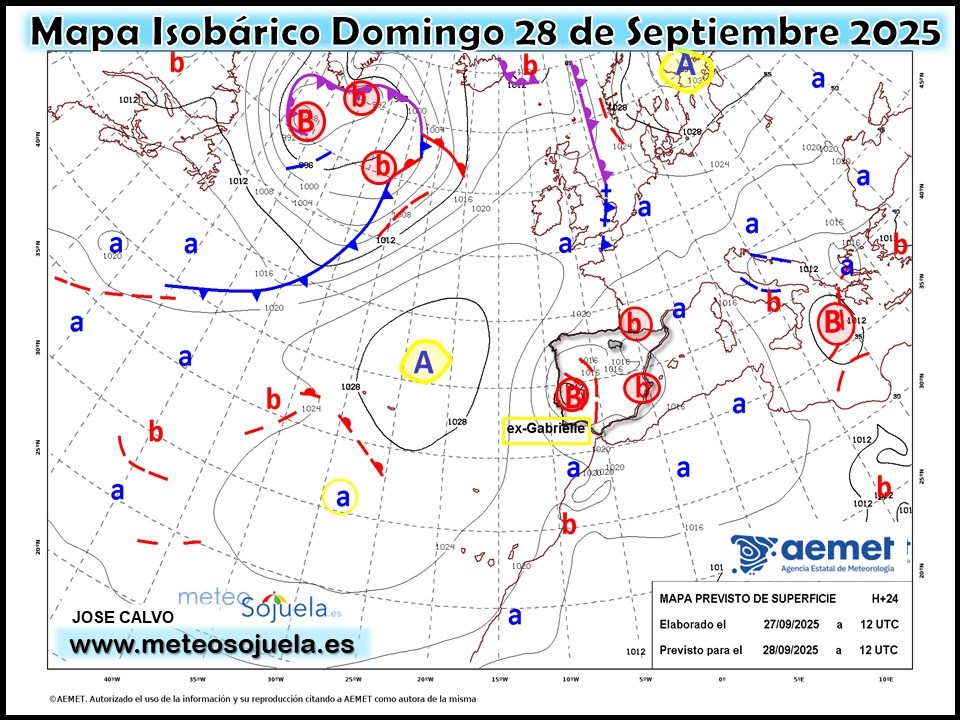 Mapa Isobárico La Rioja. Meteosojuela