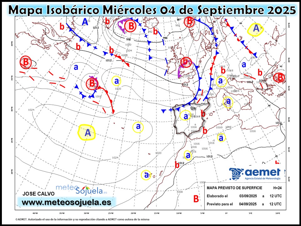 Mapa Isobárico La Rioja. Meteosojuela