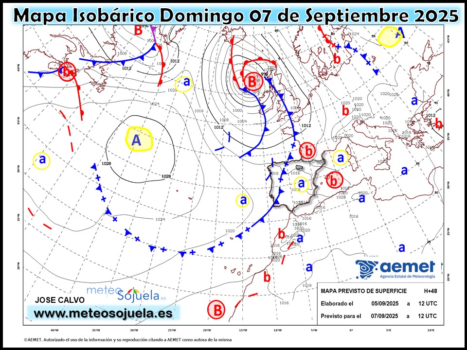 Mapa Isobárico La Rioja. Meteosojuela