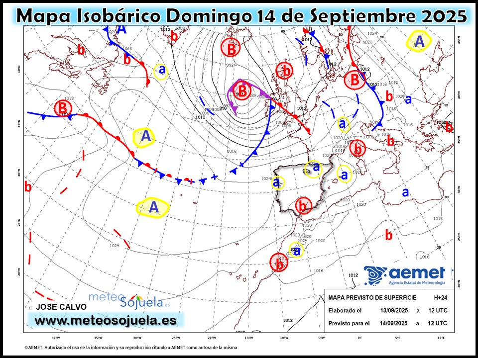 Mapa Isobárico La Rioja. Meteosojuela