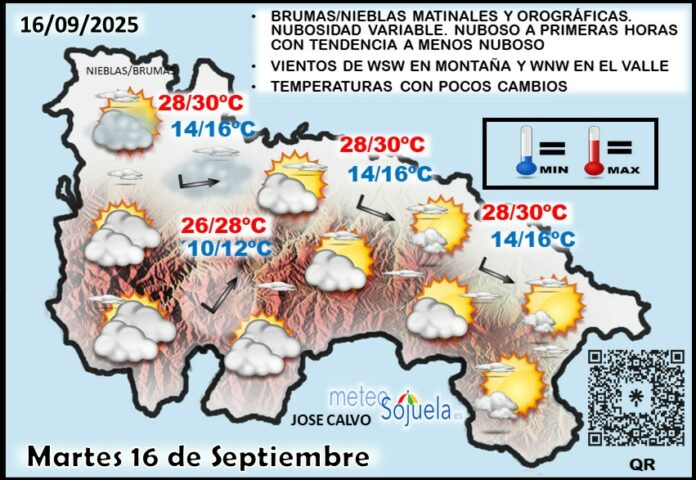 Mapa del tiempo en La Rioja. Meteosojuela Mapa del tiempo en La Rioja. Meteosojuela