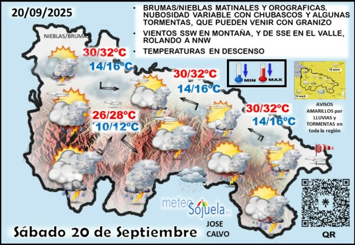 Mapa del tiempo en La Rioja. Meteosojuela Mapa del tiempo en La Rioja. Meteosojuela