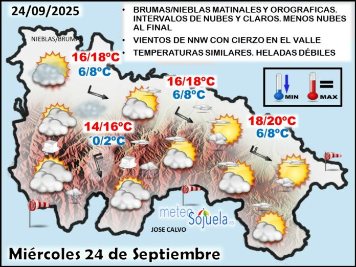 Mapa del tiempo en La Rioja. Meteosojuela Mapa del tiempo en La Rioja. Meteosojuela