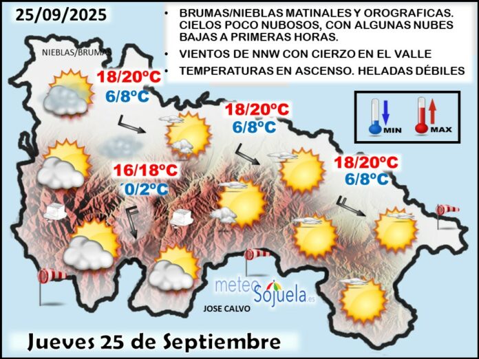 Mapa del tiempo en La Rioja. Meteosojuela Mapa del tiempo en La Rioja. Meteosojuela