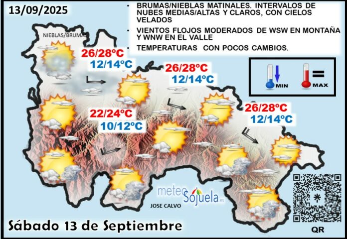 Mapa del tiempo en La Rioja. Meteosojuela Mapa del tiempo en La Rioja. Meteosojuela