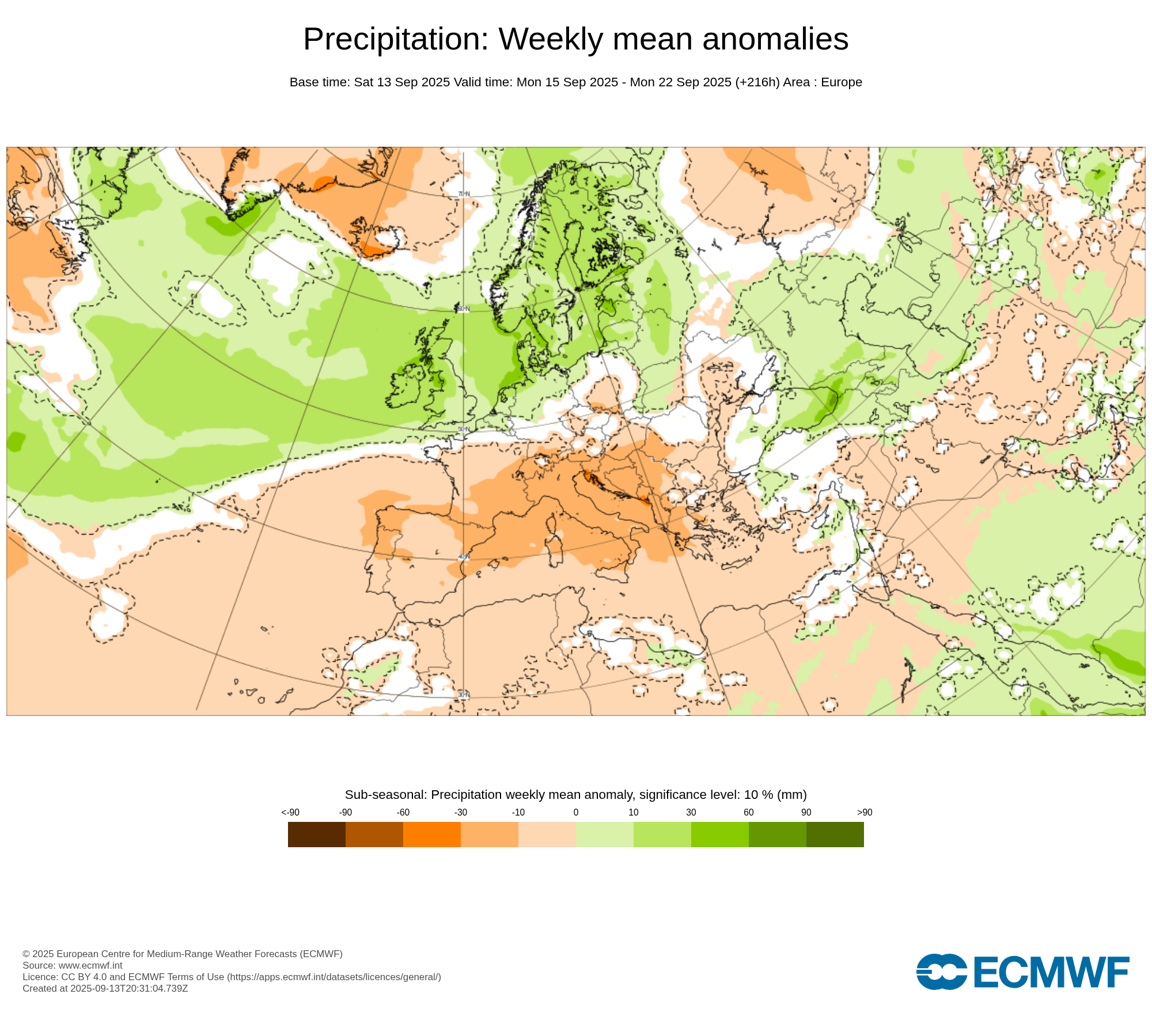 Modelos de Precipitación Septiembre 3ª semana ECMWF .Meteosojuela La Rioja