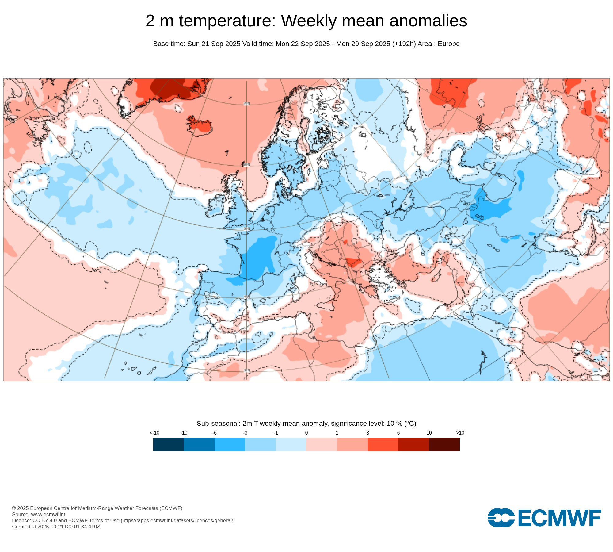 Modelos de Temperatura Septiembre 4ª semana ECMWF .Meteosojuela La Rioja